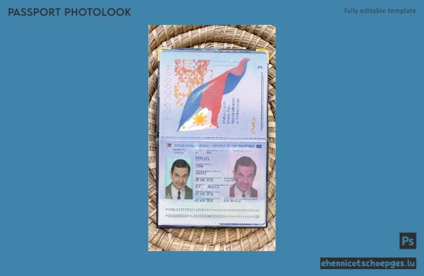Beispielansicht eines Passfotos für die Philippinen
